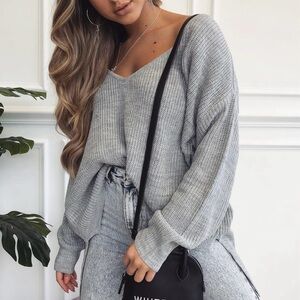 White Fox Oversized Relaxed Fit White Chunky Knit Sweater Small/Medium